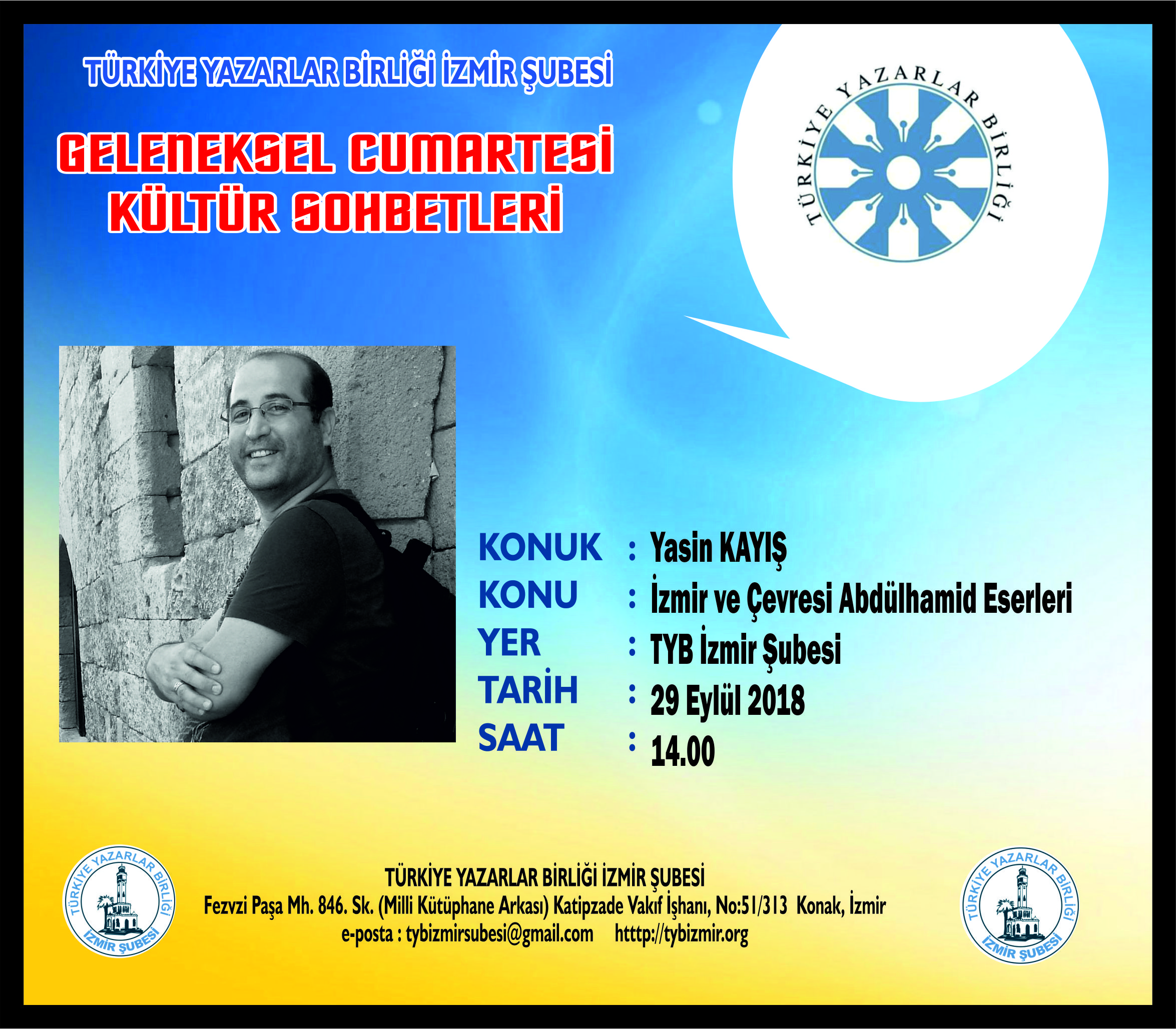 İzmir Şubesinde Geleneksel Cumartesi Sohbetleri