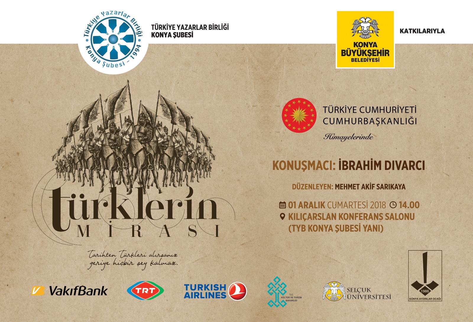 Konya Şubesinde "Türklerin Mirası Belgeseli Üzerine" Söyleşi