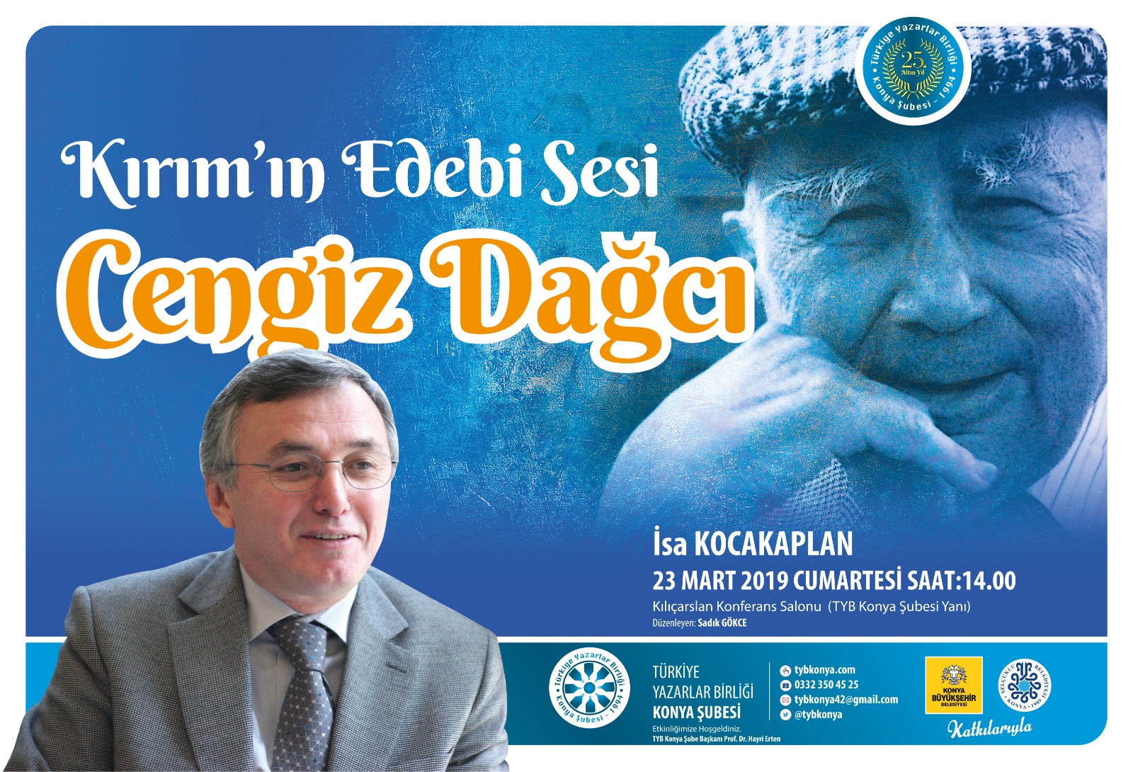 Konya Şubesinde "Kırım'ın Edebi Sesi Cengiz Dağcı" söyleşisi