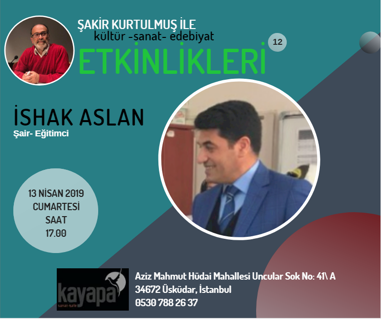 Kayapa Söyleşilerinin Konuğu İshak Aslan