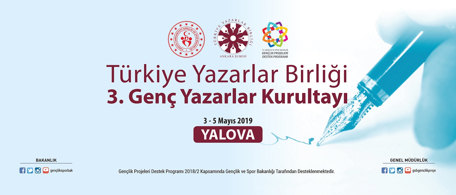 Türkiye 3. Genç Yazarlar Kurultayı Yalova'da Toplanıyor