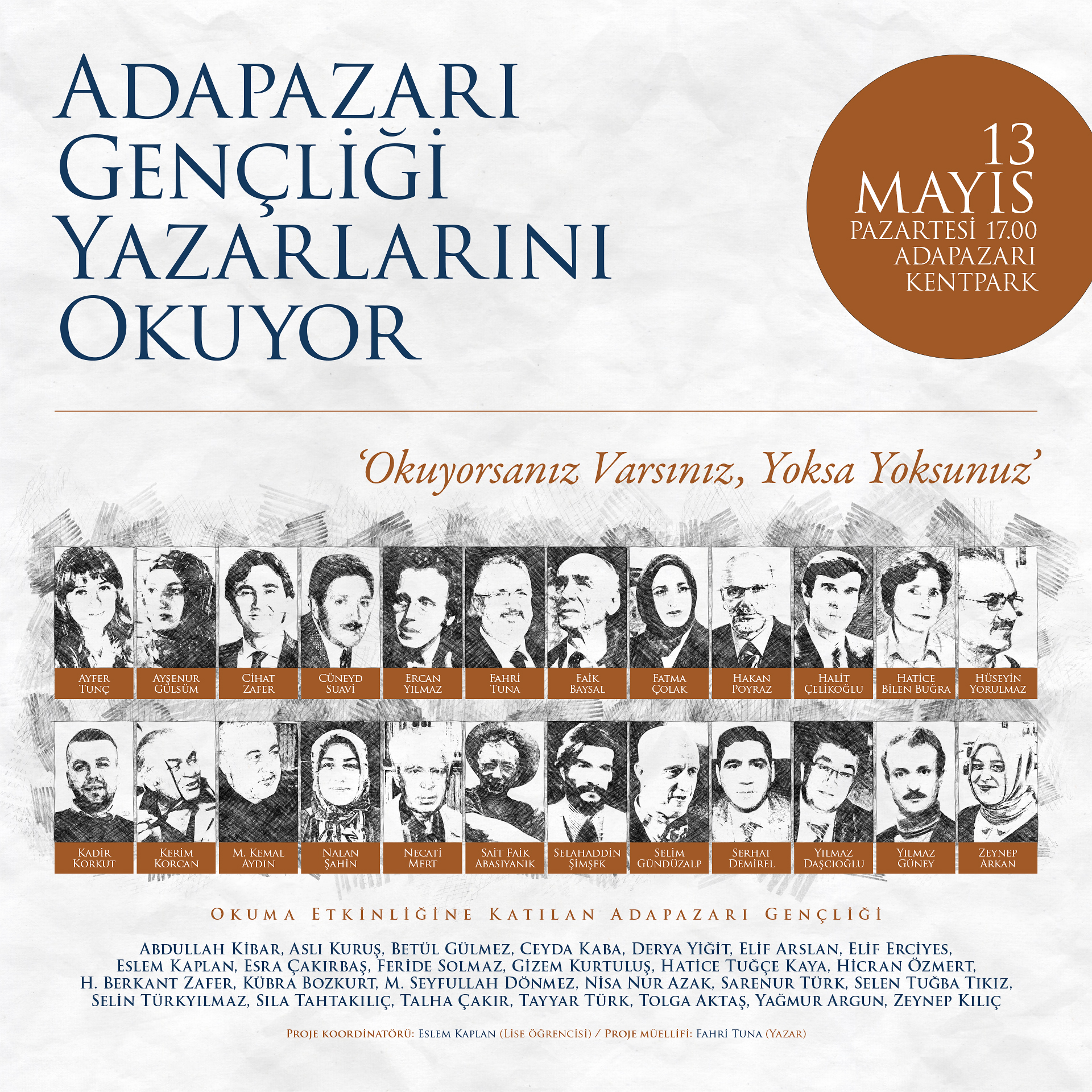 Adapazarlı Gençlerinden Mütevazı Bir Okuma Eylemi: Gençlik Yazarlarını Okuyor