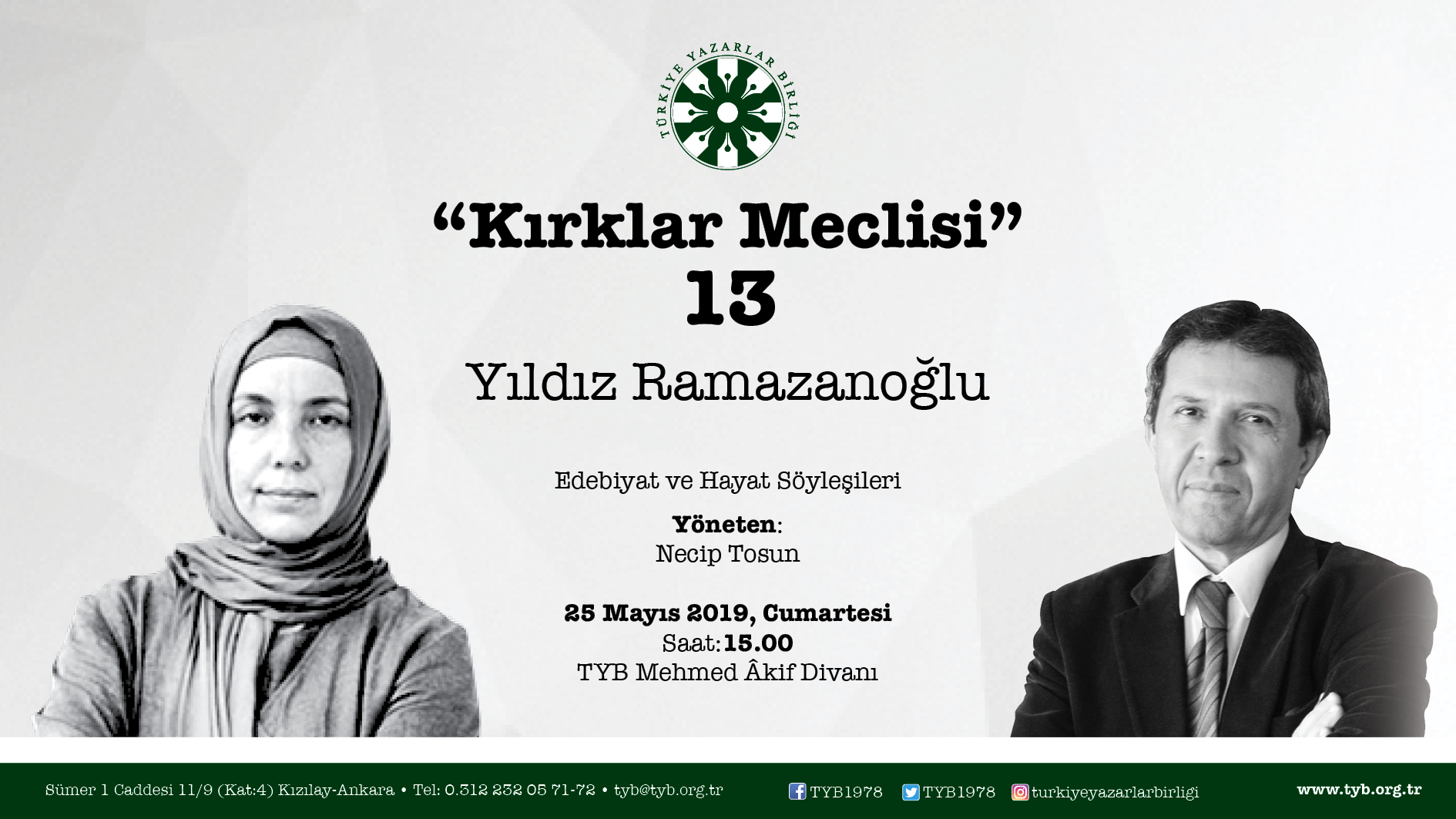 Yıldız Ramazanoğlu “Kırklar Meclisi”ne Konuk Olacak