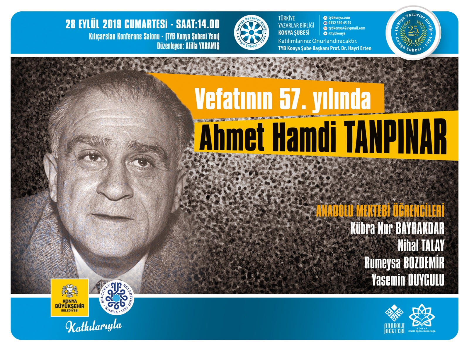 'Vefatının 57. Yılında Ahmet Hamdi TANPINAR'