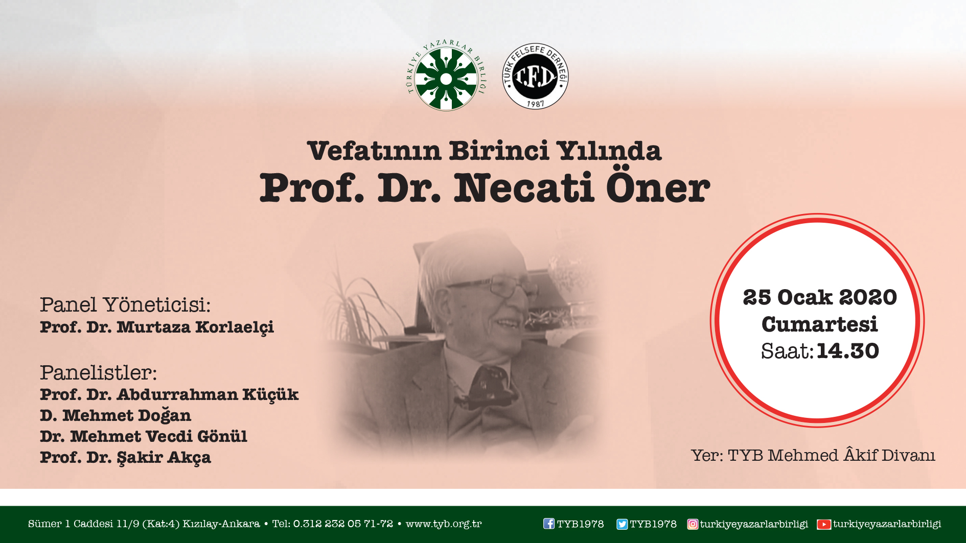 Vefatının 1. Yılında Prof. Dr. Necati Öner