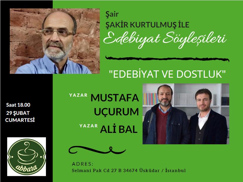 Abbara Kahve Edebiyat Söyleşilerinin Konuğu Mustafa Uçurum ve Ali Bal