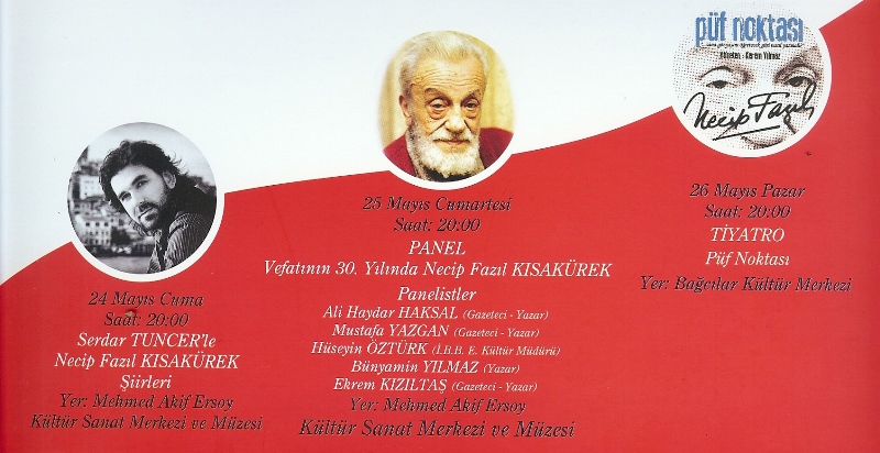 Şiirin Büyük Üstadı Necip Fazıl İstanbul'da Anılıyor