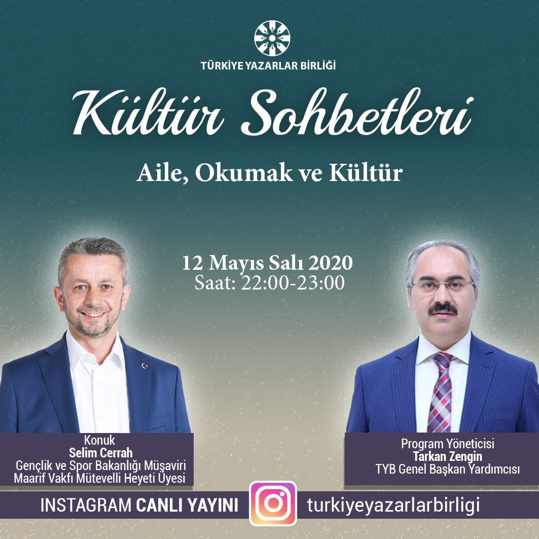 Selim Cerrah, Kültür Sohbetlerinin Konuğu Olacak