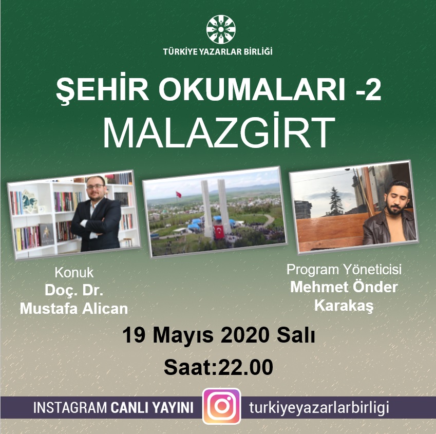 Doç. Dr. Mustafa Alican "Şehir Okumaları"na konuk olacak