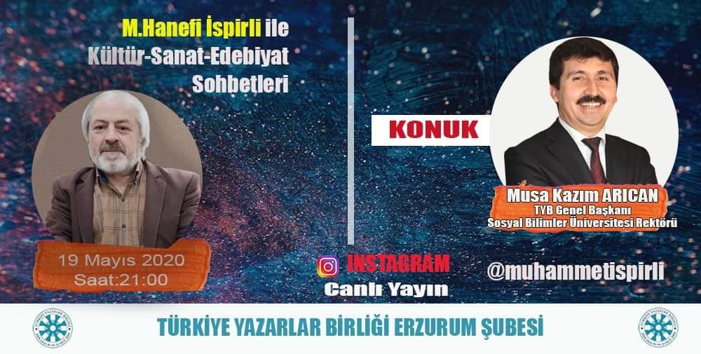 Genel Başkan Arıcan "Kültür-Sanat ve Edebiyatı" Anlatacak