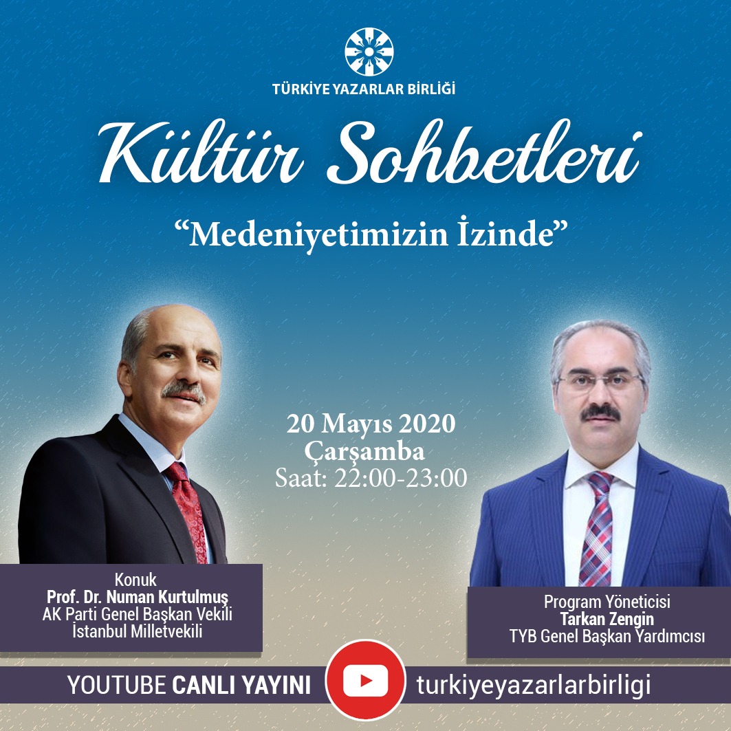 AK Parti Genel Başkan Vekili Kurtulmuş, "Kültür Sohbetleri"ne Konuk Olacak