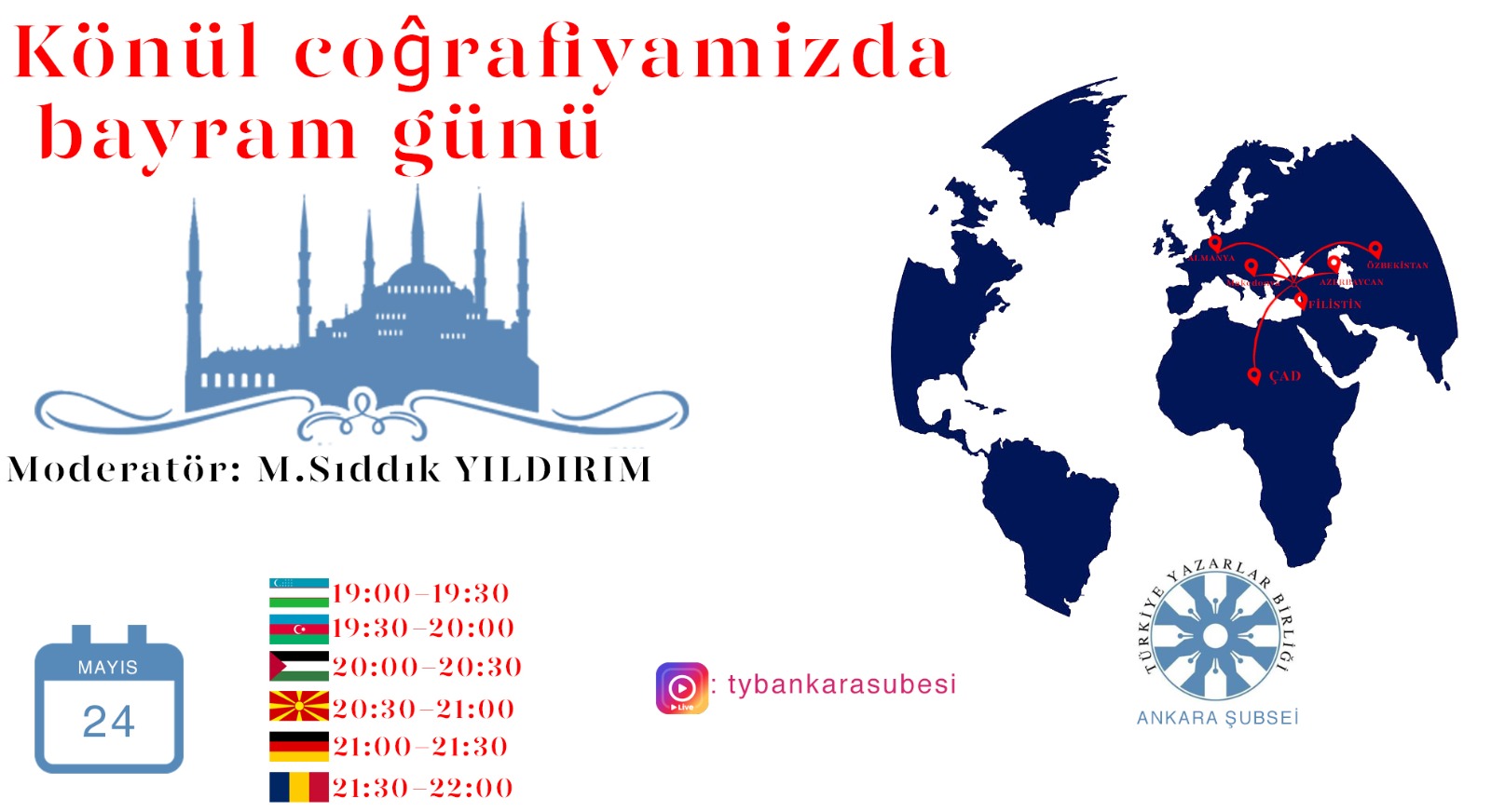 TYB Ankara Şubesi Gönül Coğrafyamızla Bayramlaşacak