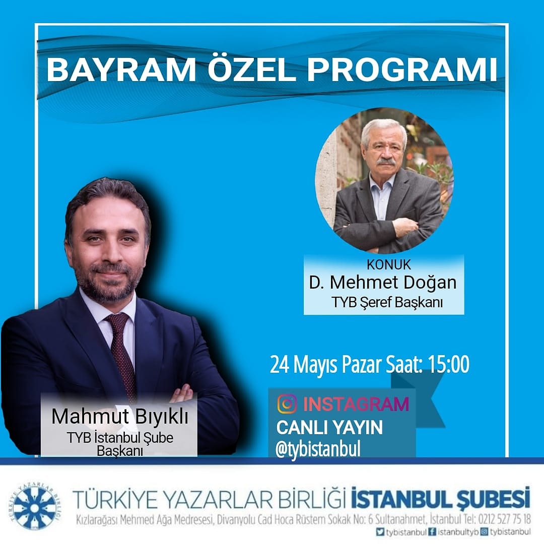 D. Mehmet Doğan, TYB İstanbul Şubesi'ne konuk olacak