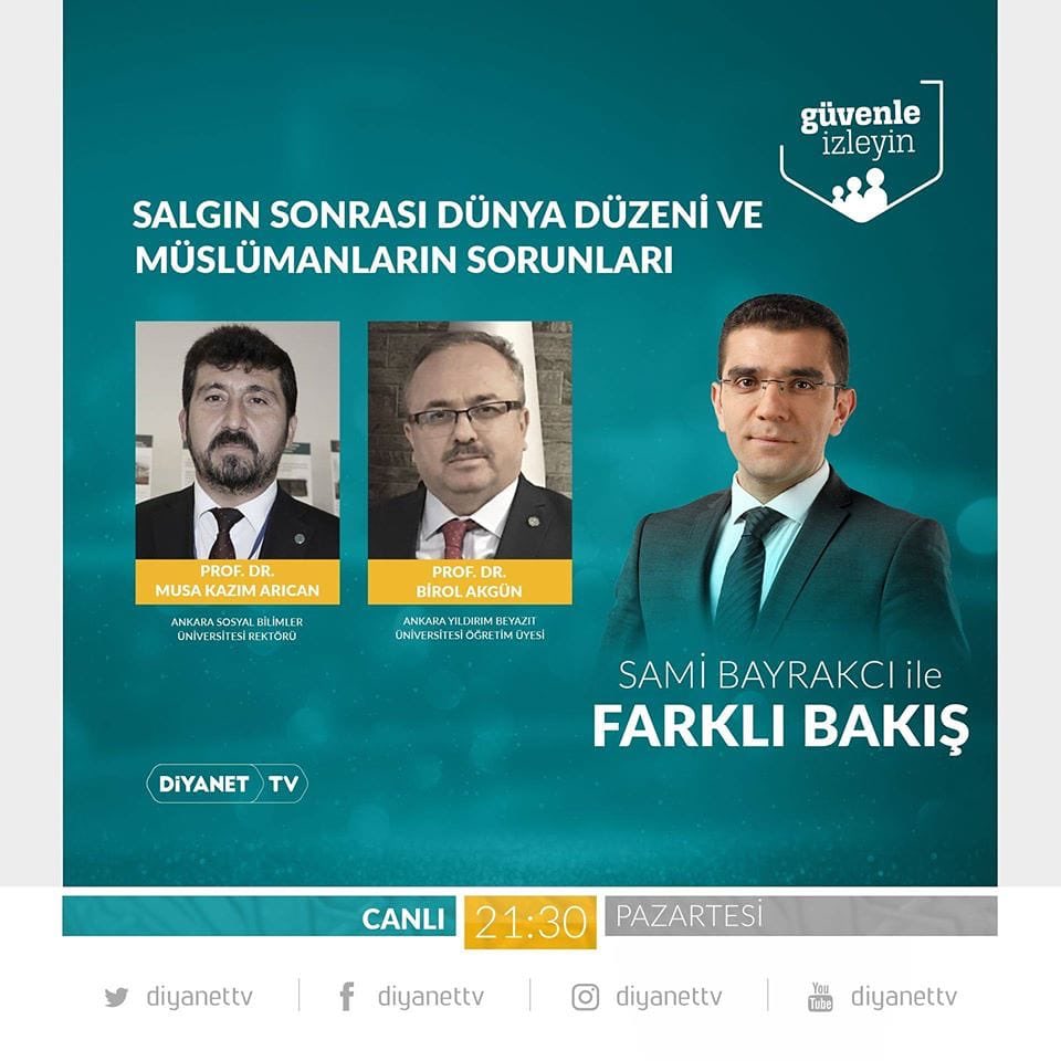 Başkan Arıcan Diyanet TV’de konuşacak