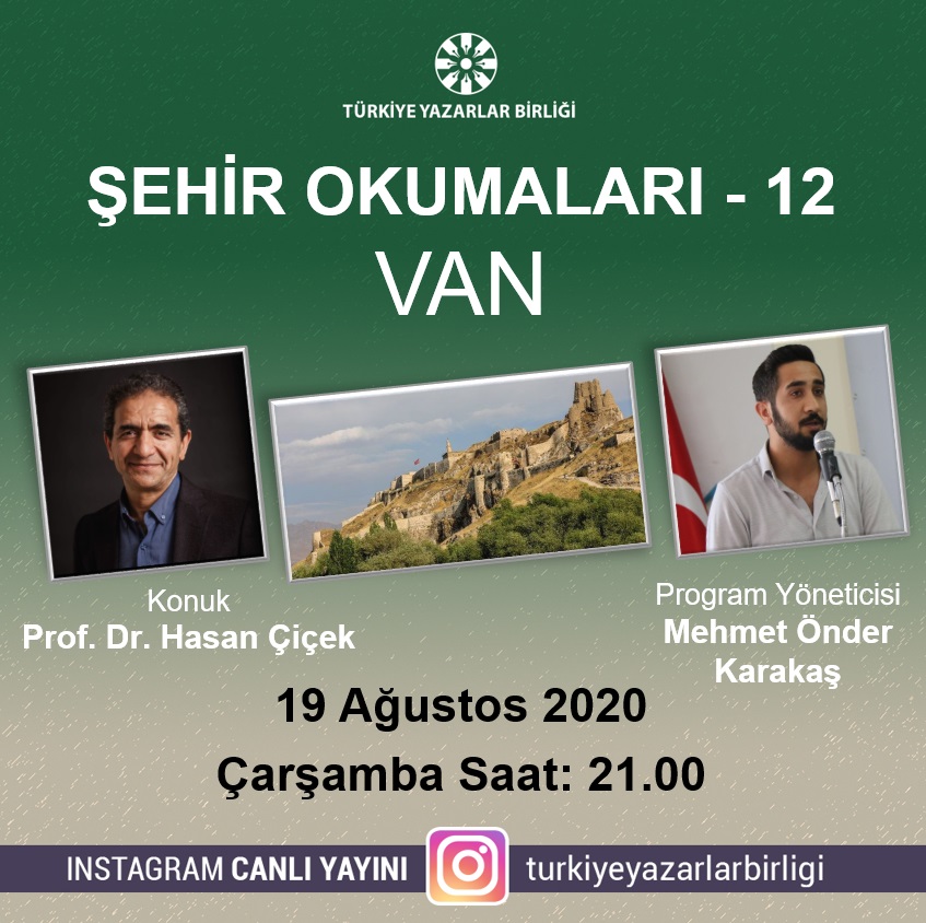 Prof. Dr. Hasan Çiçek "Şehir Okumaları"na konuk olacak