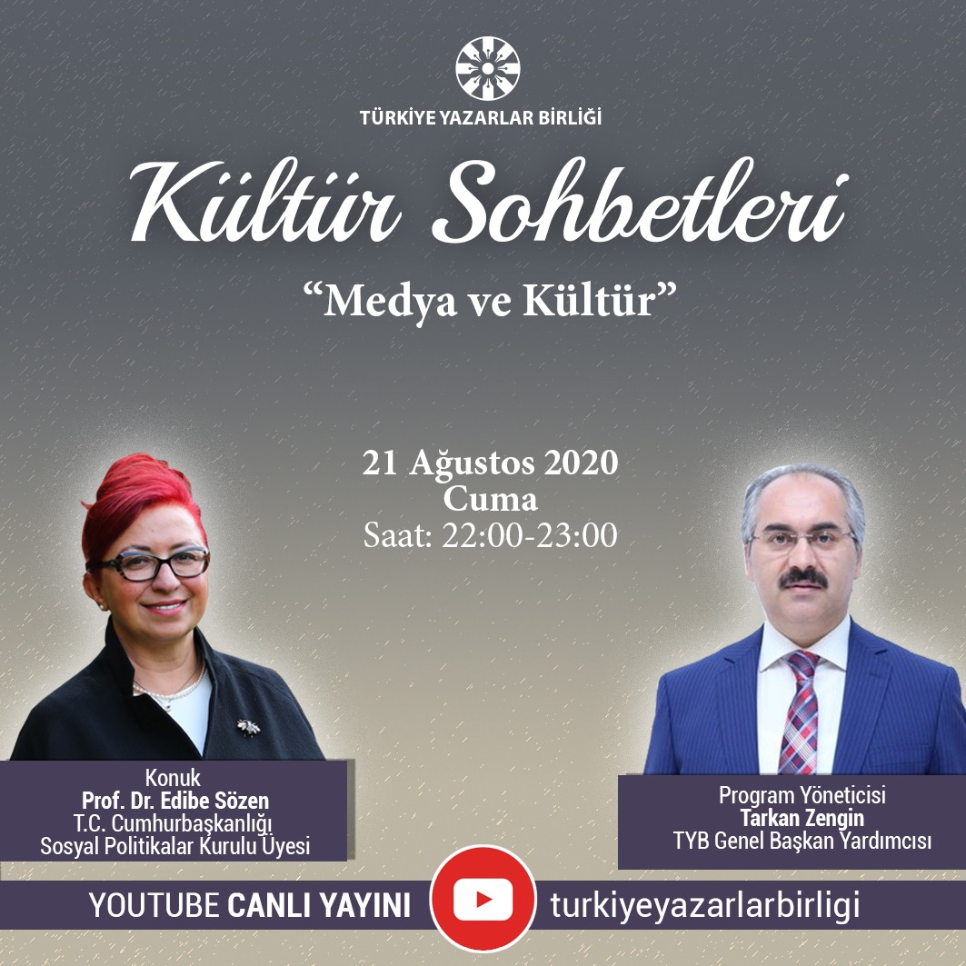 Prof. Dr. Edibe Sözen "Kültür Sohbetleri"ne Konuk Olacak