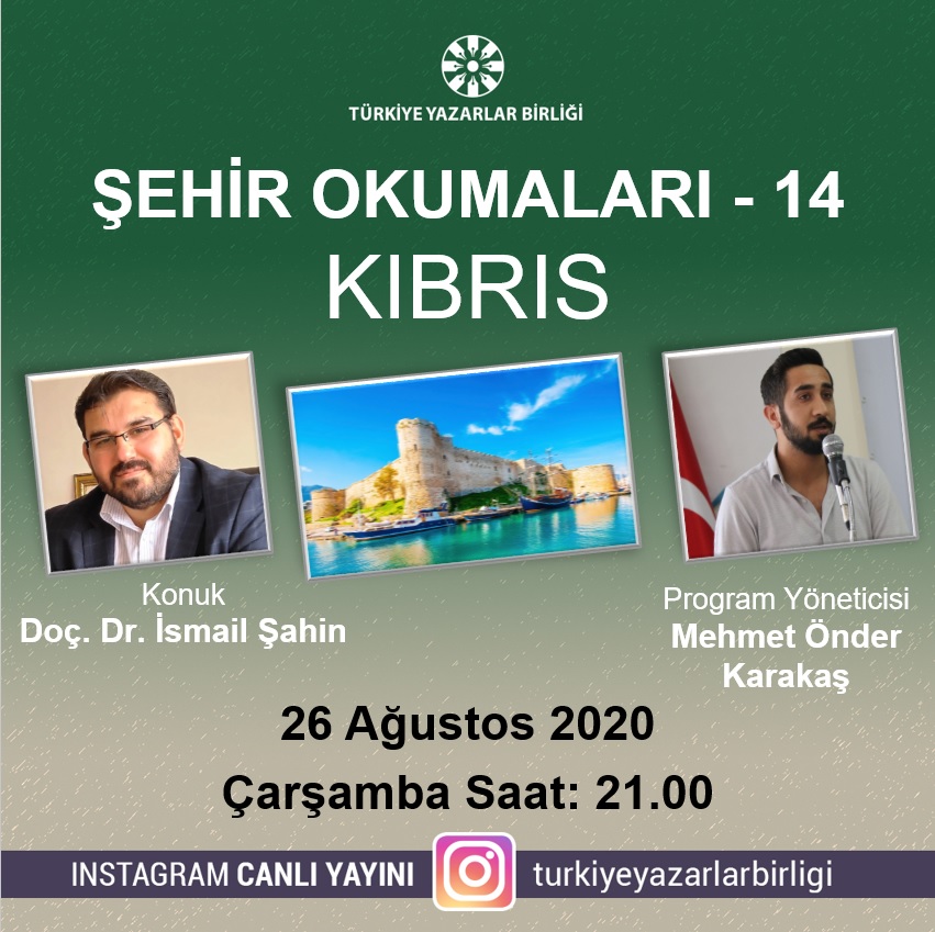 Doç. Dr. İsmail Şahin "Şehir Okumaları"na konuk olacak