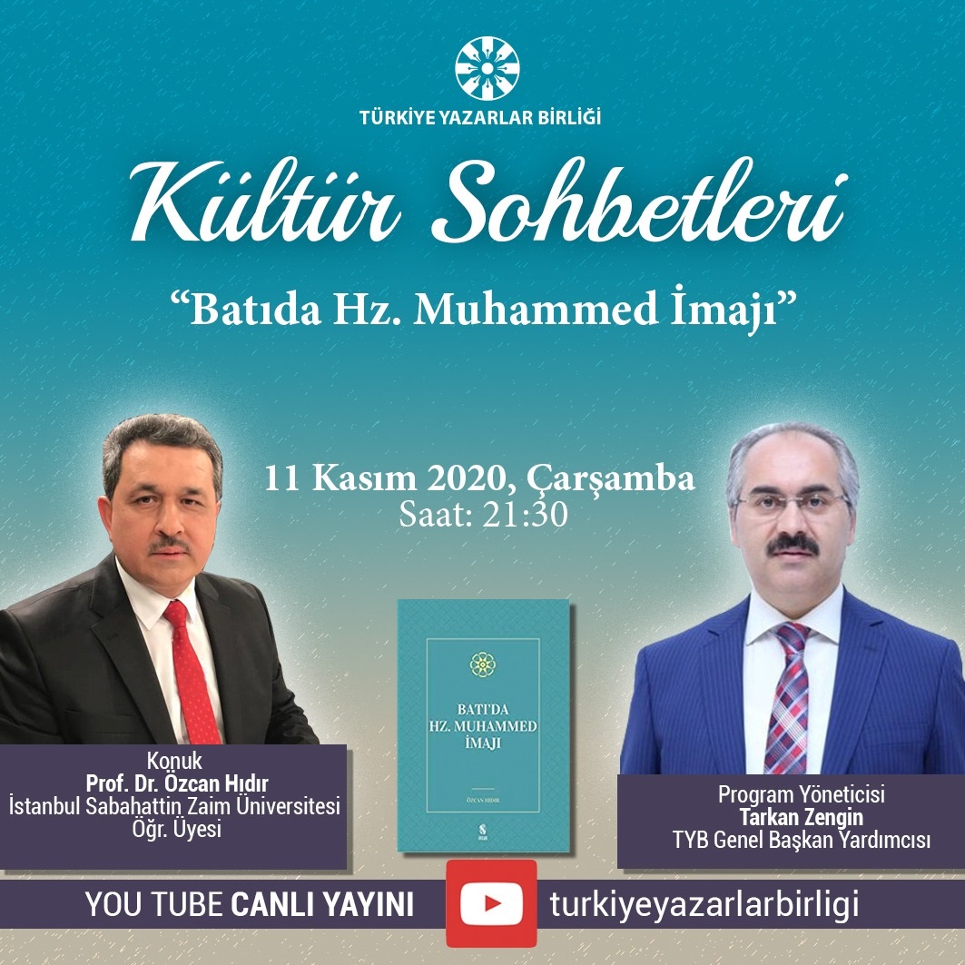 Prof. Dr. Özcan Hıdır "Kültür Sohbetleri"ne Konuk Olacak