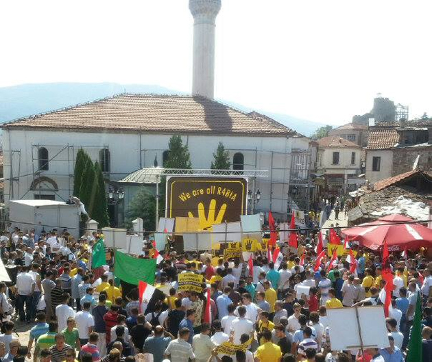 Üsküp'te Adeviye mitingi