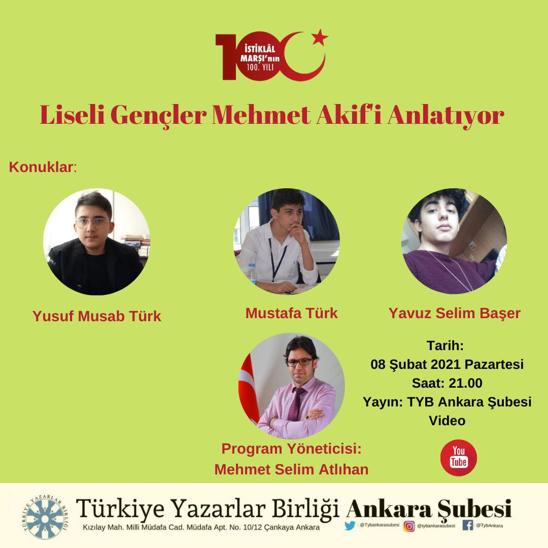 Liseli gençler Âkif’i Anlatacak