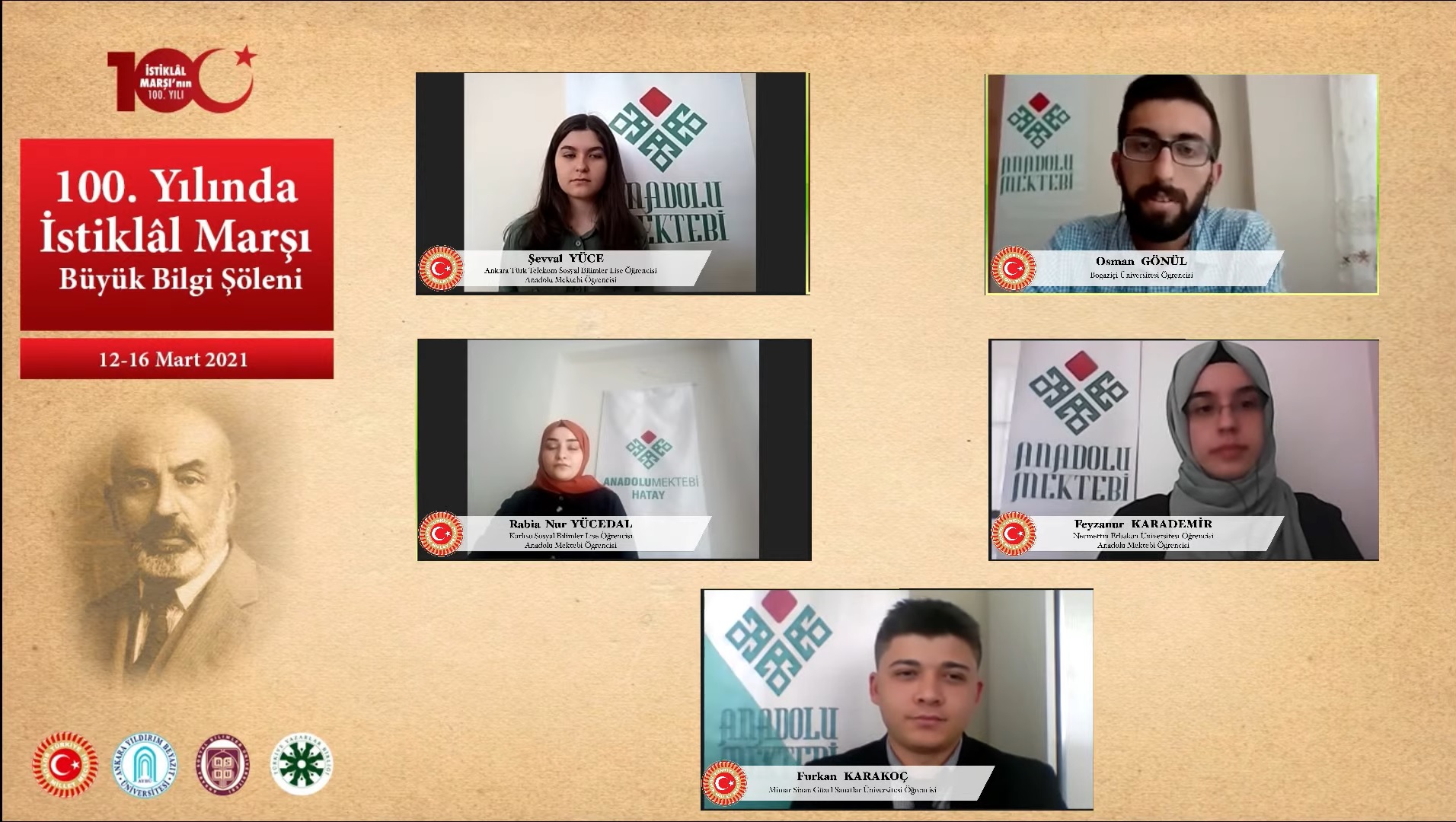100. Yılında İstiklâl Marşı Büyük Bilgi Şöleni devam ediyor