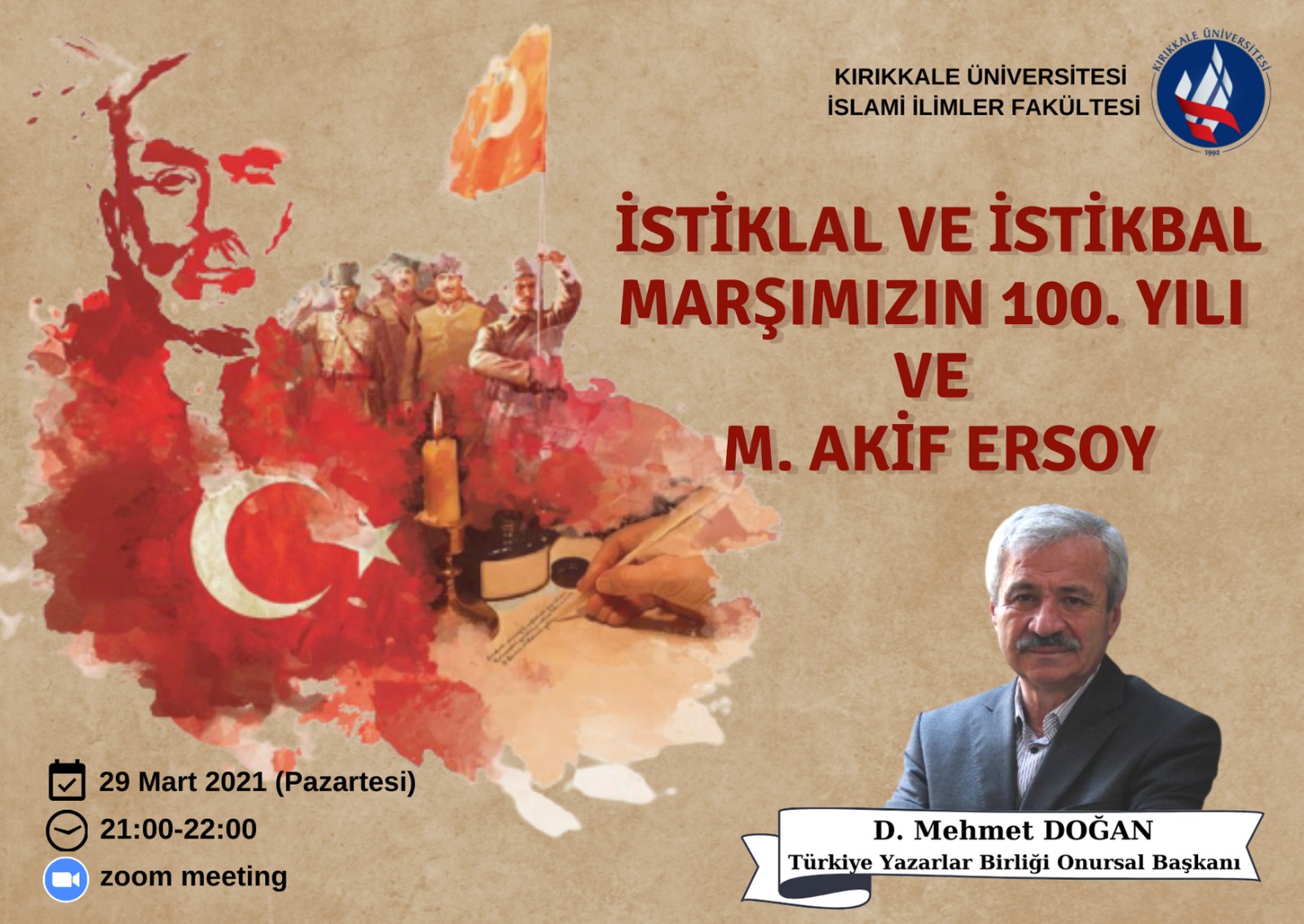 “İstiklâl ve İstikbal Marşımızın 100. Yılı ve Mehmet Âkif Ersoy”
