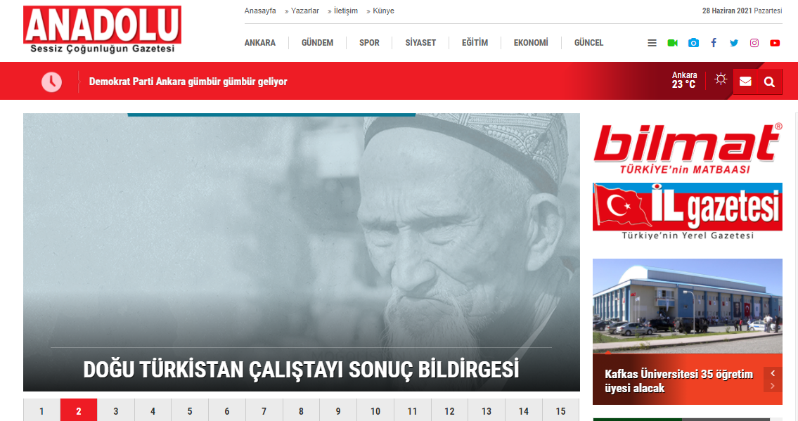 Doğu Türkistan Çalıştayı Sonuç Bildirgesi