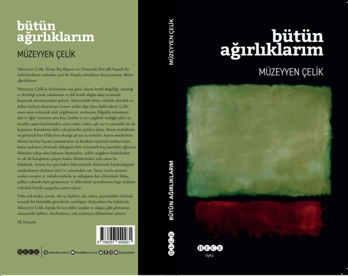 Müzeyyen Çelik’in yeni öykü kitabı:  Bütün Ağırlıklarım