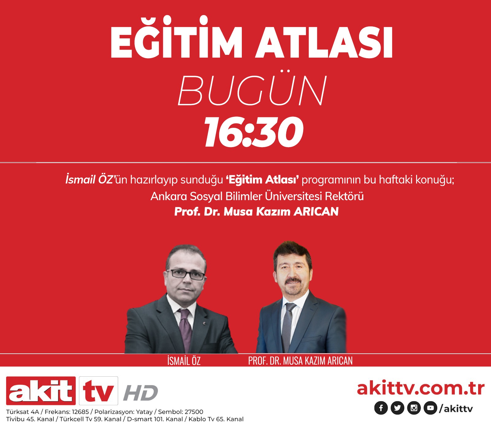 Başkan Arıcan Akit TV’de konuşacak