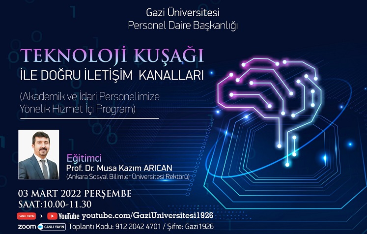 Genel Başkan Arıcan Gazi Üniversitesi’nde konuşacak