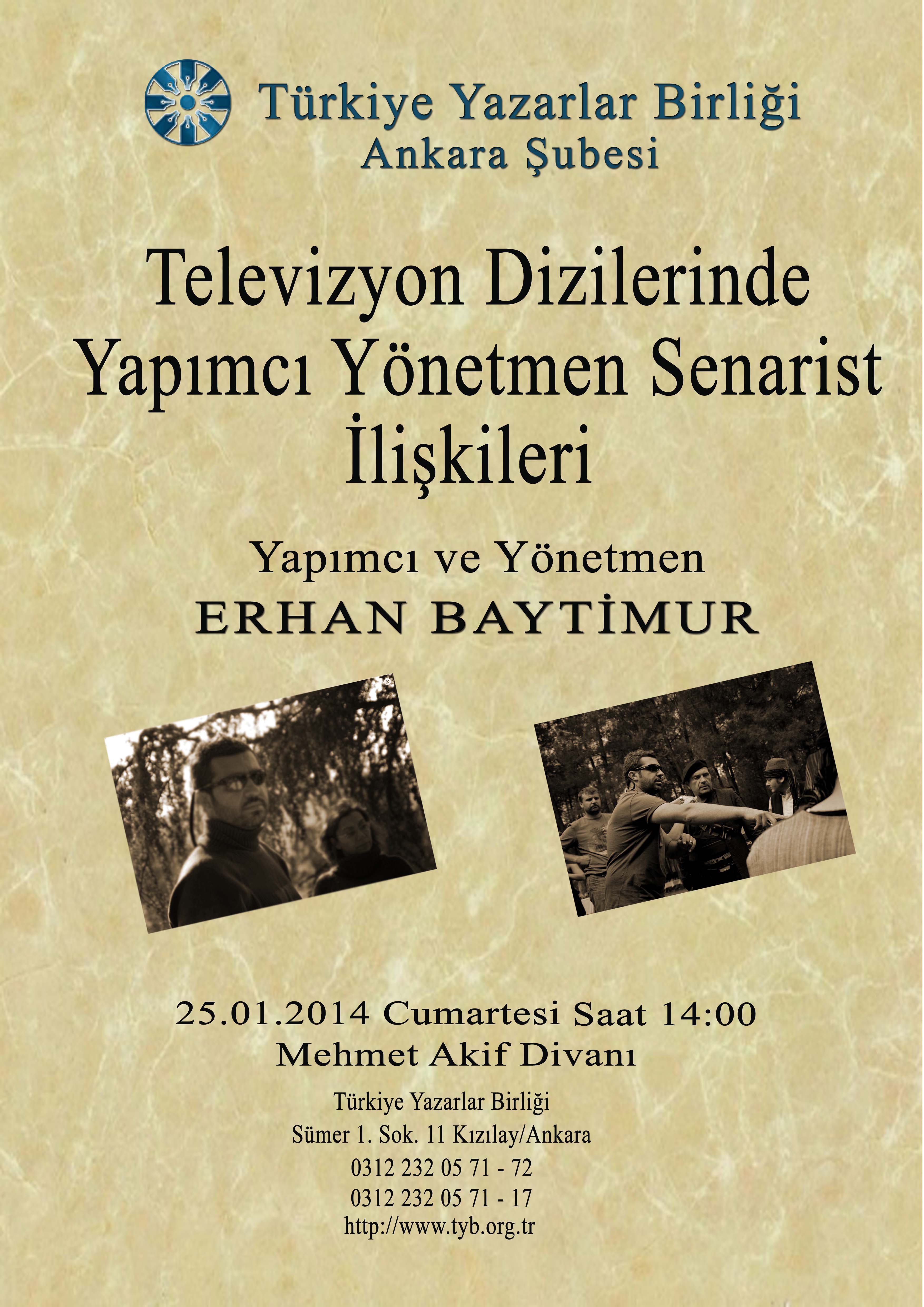 TYB'de Bugün: Erhan Baytimur ile Televizyon Dizilerinde Yapımcı Yönetmen Senarist İlişkileri