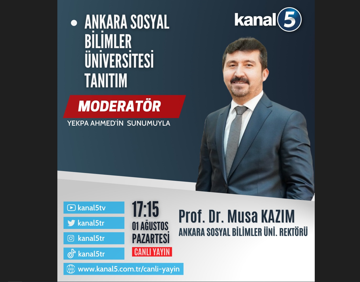 Prof. Dr. Arıcan, Kanal5 televizyonunda konuşacak