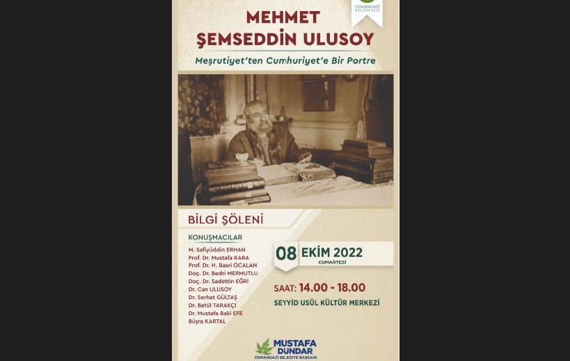 Mehmed Şemseddin Ulusoy Bursa’da anılacak