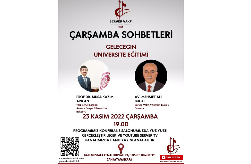 Genel Başkan Prof. Dr. Musa Kazım Arıcan Server Vakfı’nda konuşacak