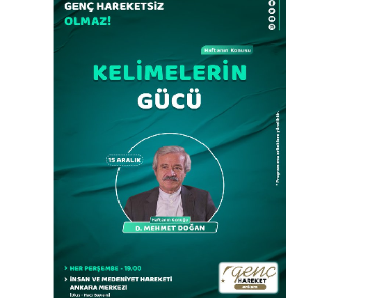 D. Mehmet Doğan “Kelimelerin Gücü” nü anlatacak