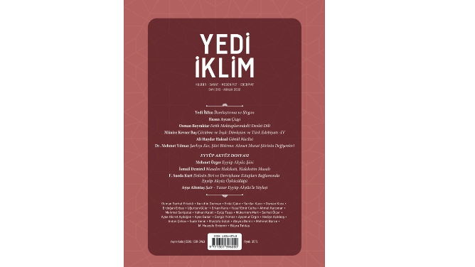 7 İklim Dergisi 393. Sayıdan Seçilen Mısralar