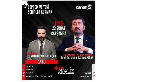 TYB Başkanı Arıcan Kanal5'te konuşacak