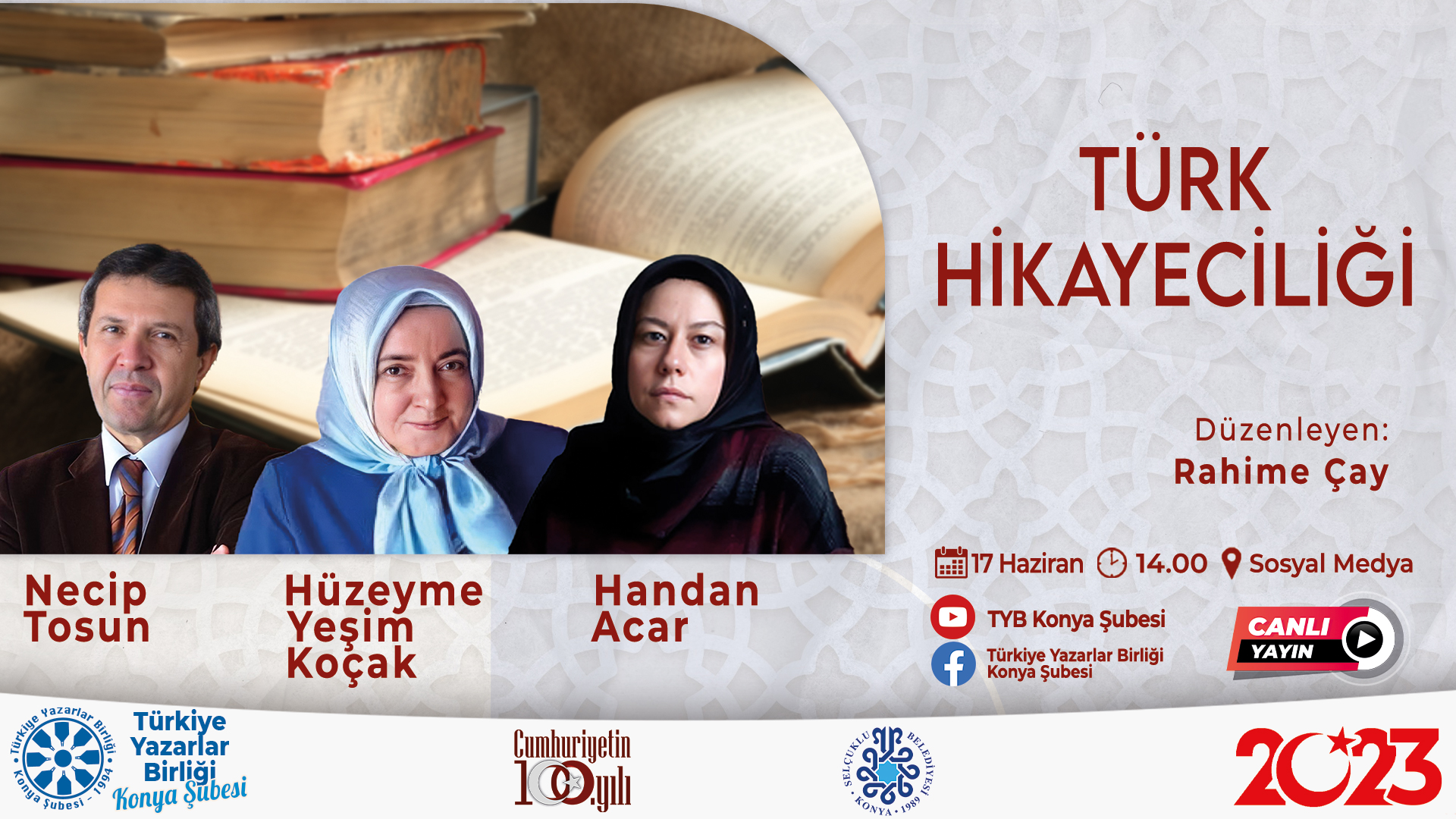 TYB Konya Şubesinde Türk Hikâyeciliğinin serencamı konuşuldu.