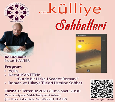 TYB Elazığ Şubesinde “Bizim Külliye Sohbetleri”Nin Üçüncüsü Düzenlendi