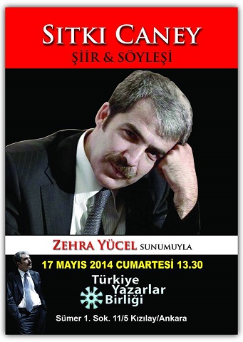 TYB Ankara Sohbetleri'nde bugün Sıtkı Caney ile şiir üzerine