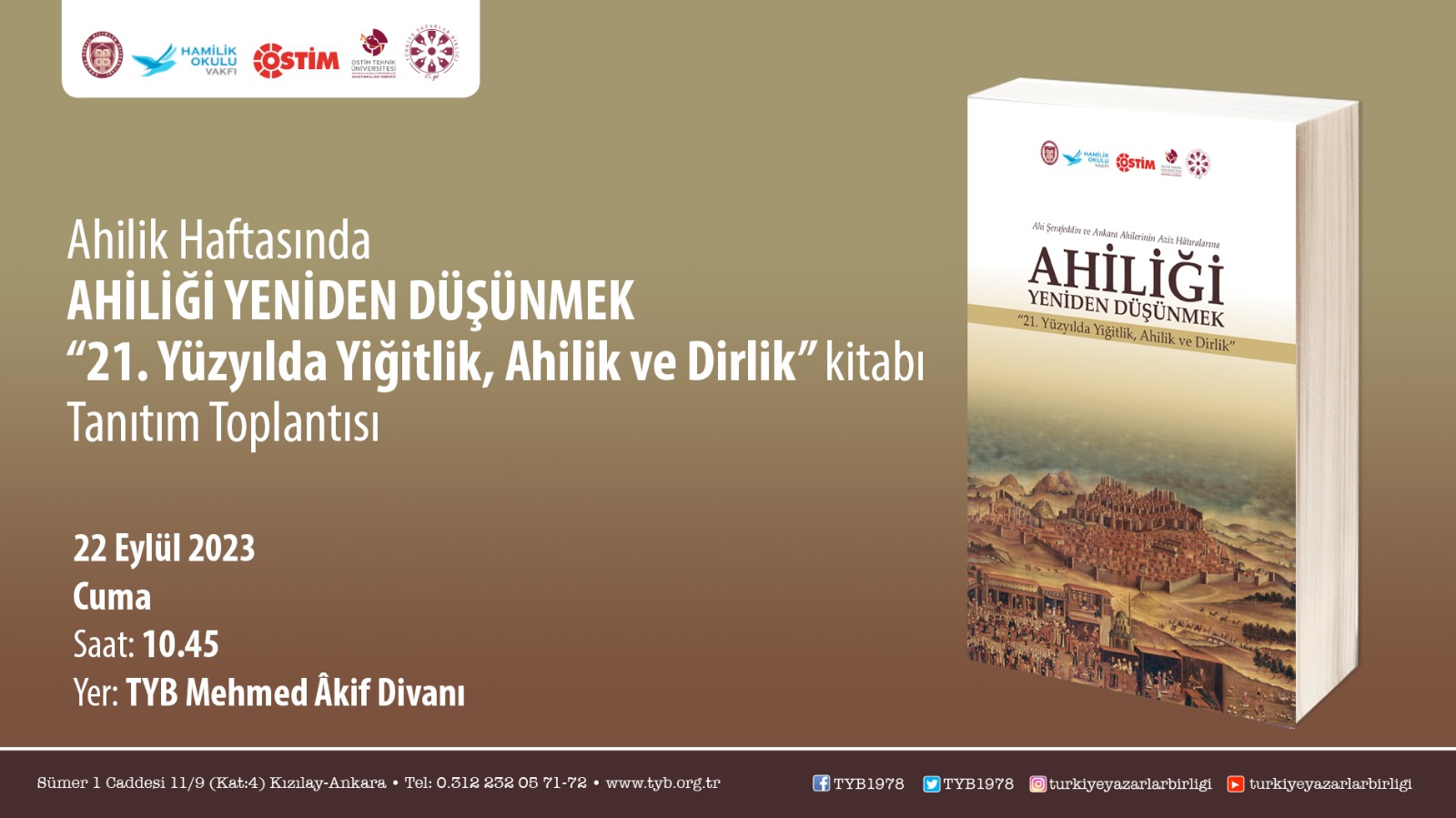 “Ahiliği Yeniden Düşünmek” kitabı tanıtılacak