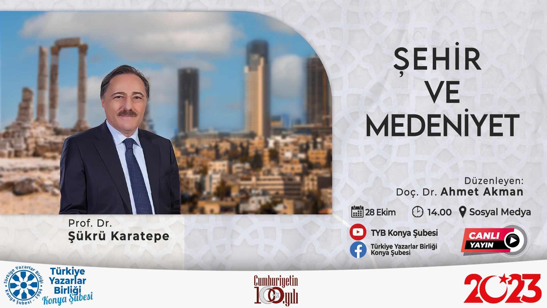TYB Konya Şubesinde “Şehir ve Medeniyet” Konuşuldu.