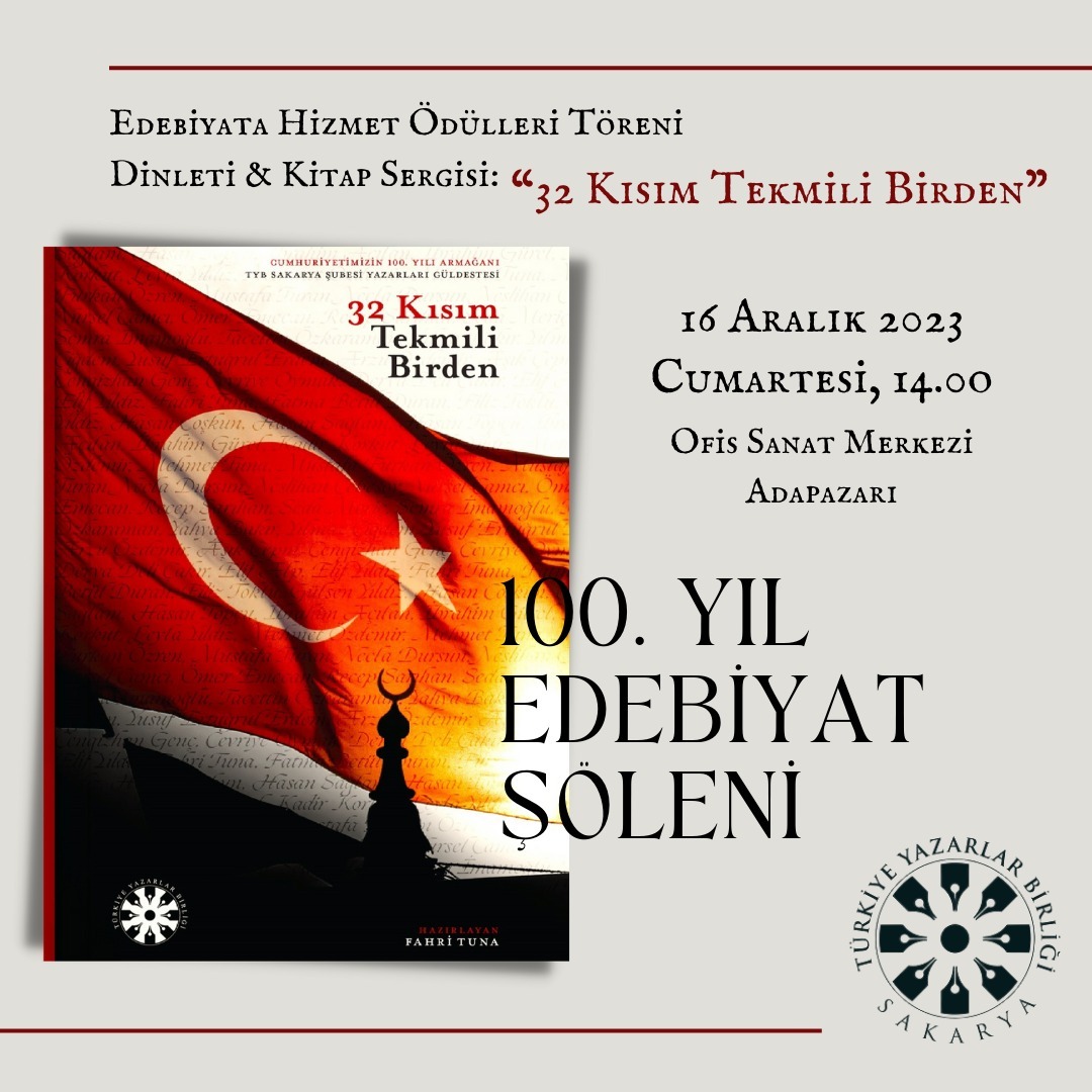 TYB Sakarya’dan Cumhuriyetimiz 100 Yaşında Kitabı ve Programı