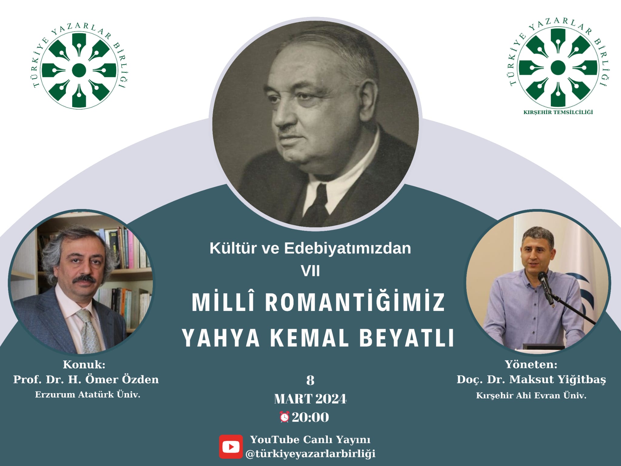 Prof. Dr. Özden "Kültür ve Edebiyatımızdan" Programında konuşacak