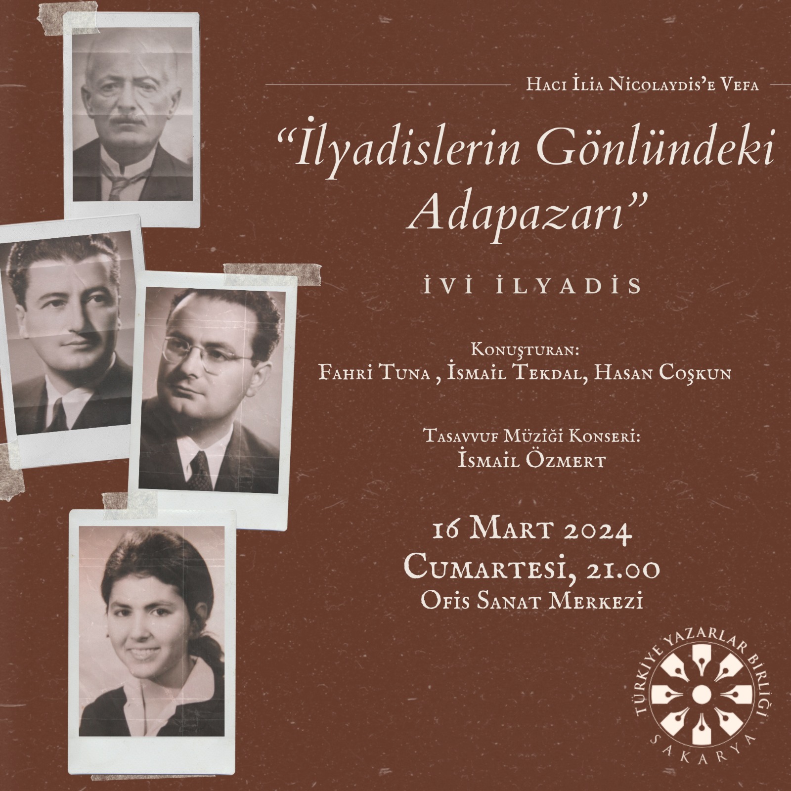 TYB Sakarya'dan 'İlyadislerin Gönlündeki Adapazarı' Soyleşisi