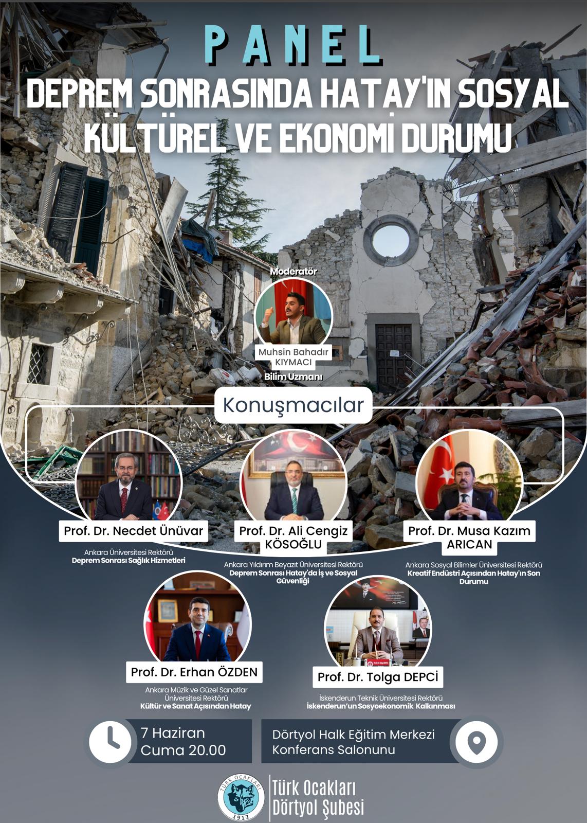 “Deprem Sonrasında Hatay’ın Sosyal Kültürel ve Ekonomik Durumu”