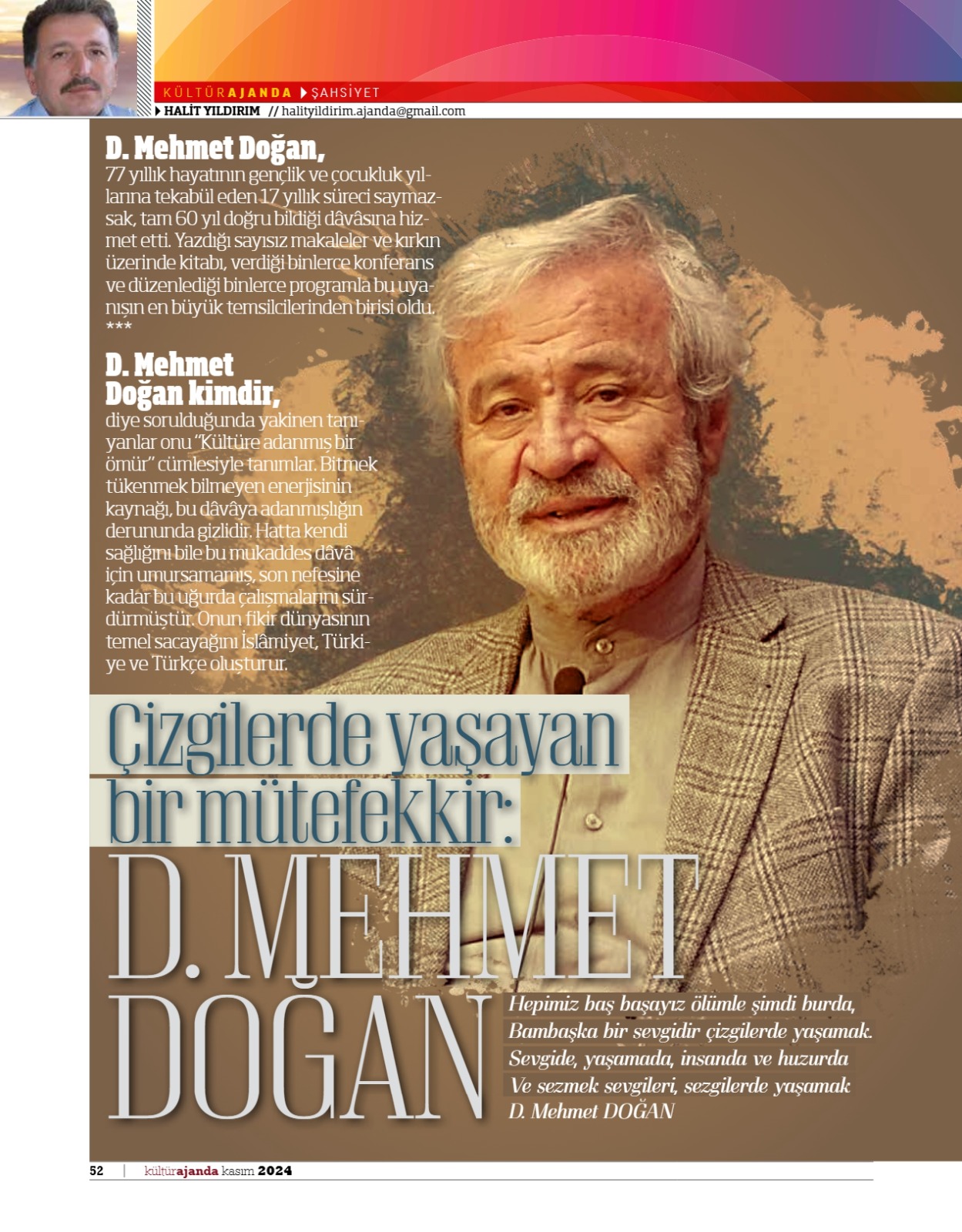 Çizgilerde Yaşayan Bir Mütefekkir: D. Mehmet Doğan