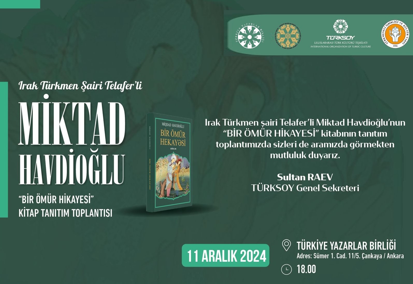 “Bir Ömür Hikâyesi” kitabının tanıtımı yapılacak