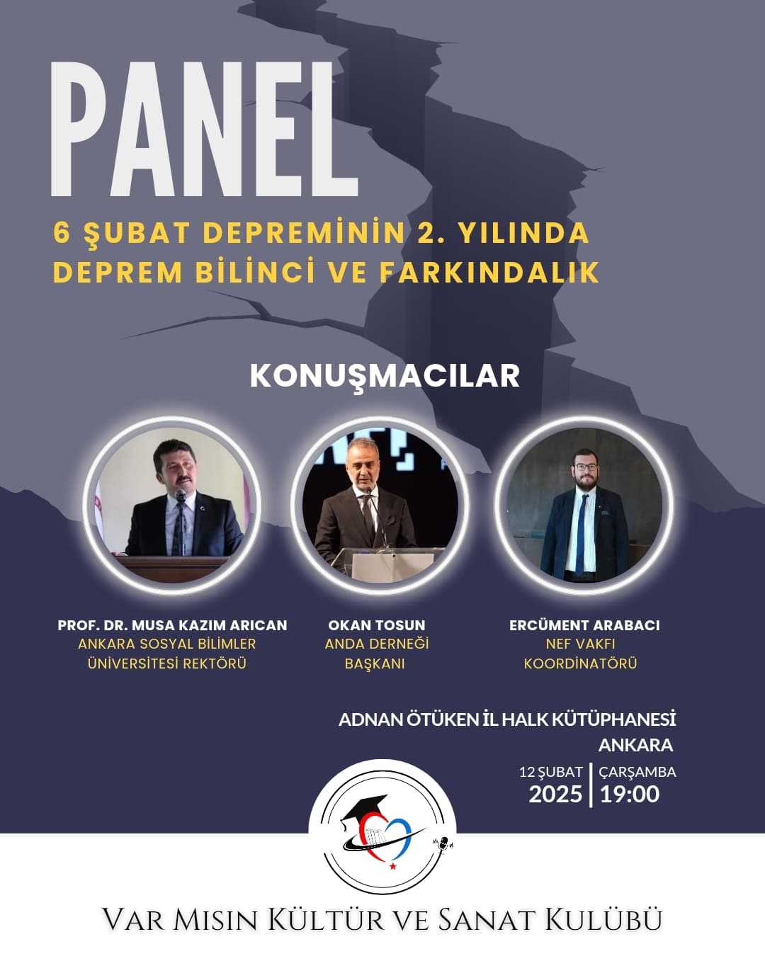 TYB Başkanı Arıcan deprem farkındalık panelinde konuşacak