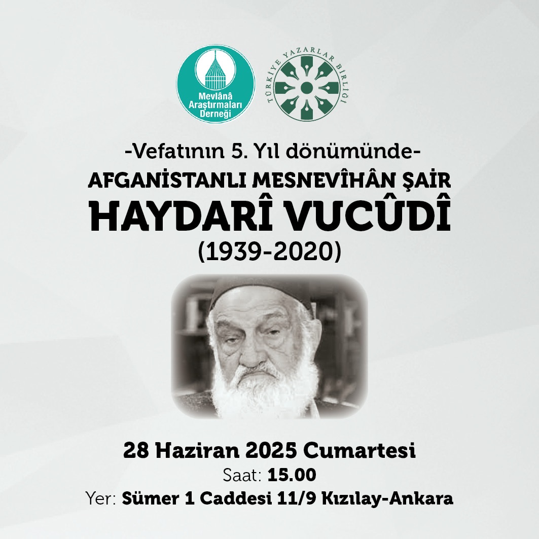 Haydarî Vucûdî vefatının 5. yıl dönümünde anılacak